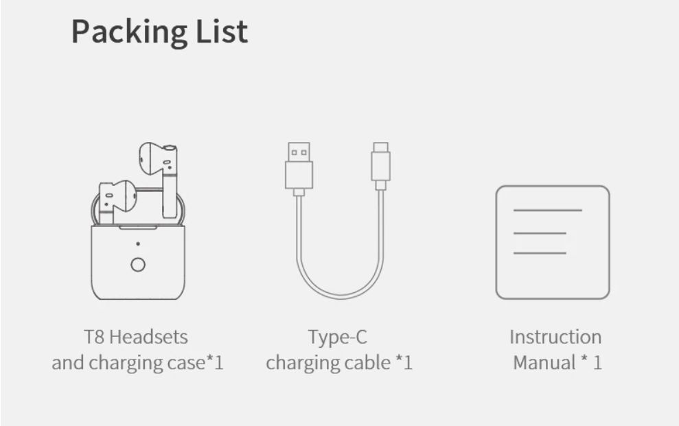 QCY T8 | QCY Earbuds QCY Wireless Earbuds T11 T10 T8 T8S T7 T6 T5 Pro